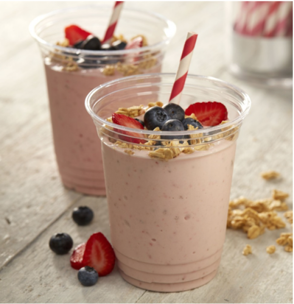 US school meals research banana berry smoothie