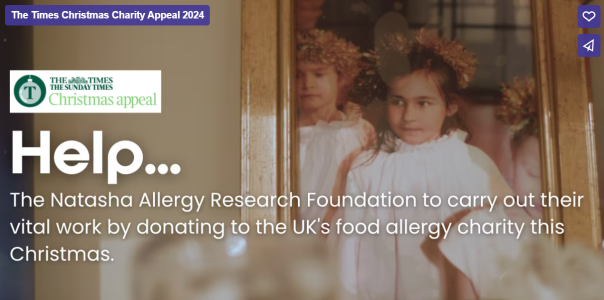 natasha allergy foundation times christmas appeal