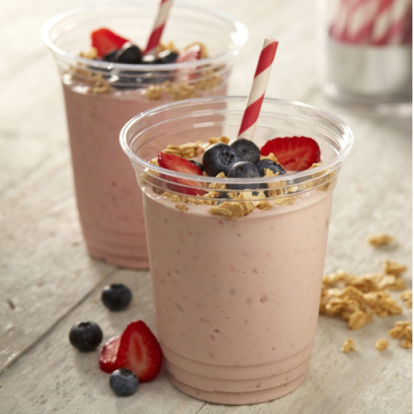 US school meals research banana berry smoothie