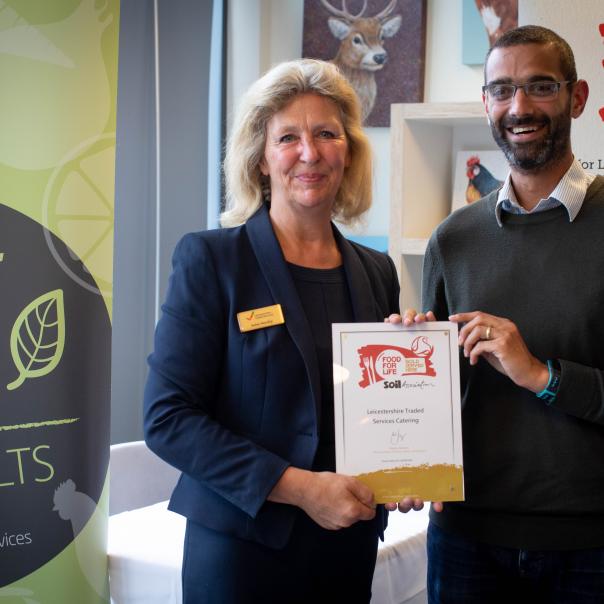 Leicestershire Traded Services (LTS) Catering won the Soil Association’s Gold ‘Food Served Here’ catering mark junior chef competition